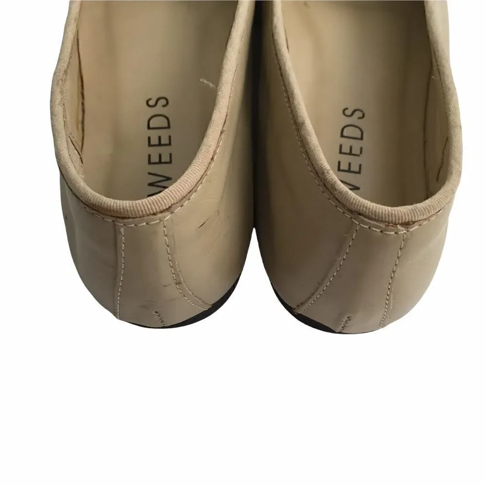 Tweeds Made in Brazil Two-Tone Ballerina with Front Bow Shoes in Size 7.5B